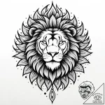Lion paw beneath spectral sun, artistic tatto… – style Jaeger Mini – tattoo sketch (06.11.2025 02:13)