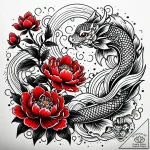 Peonies in full bloom, with a single honeybee… – style Jaeger Simple – tattoo sketch (06.11.2025 03:28)