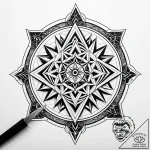 Knife through frozen sigil, tattoo line art,… – style Jaeger Simple – tattoo sketch (06.11.2025 03:48)