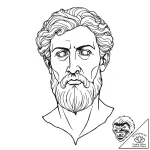 A classical bust of a philosopher, stoic expr… – style Flux Inscriptions – tattoo sketch (06.11.2025 04:03)