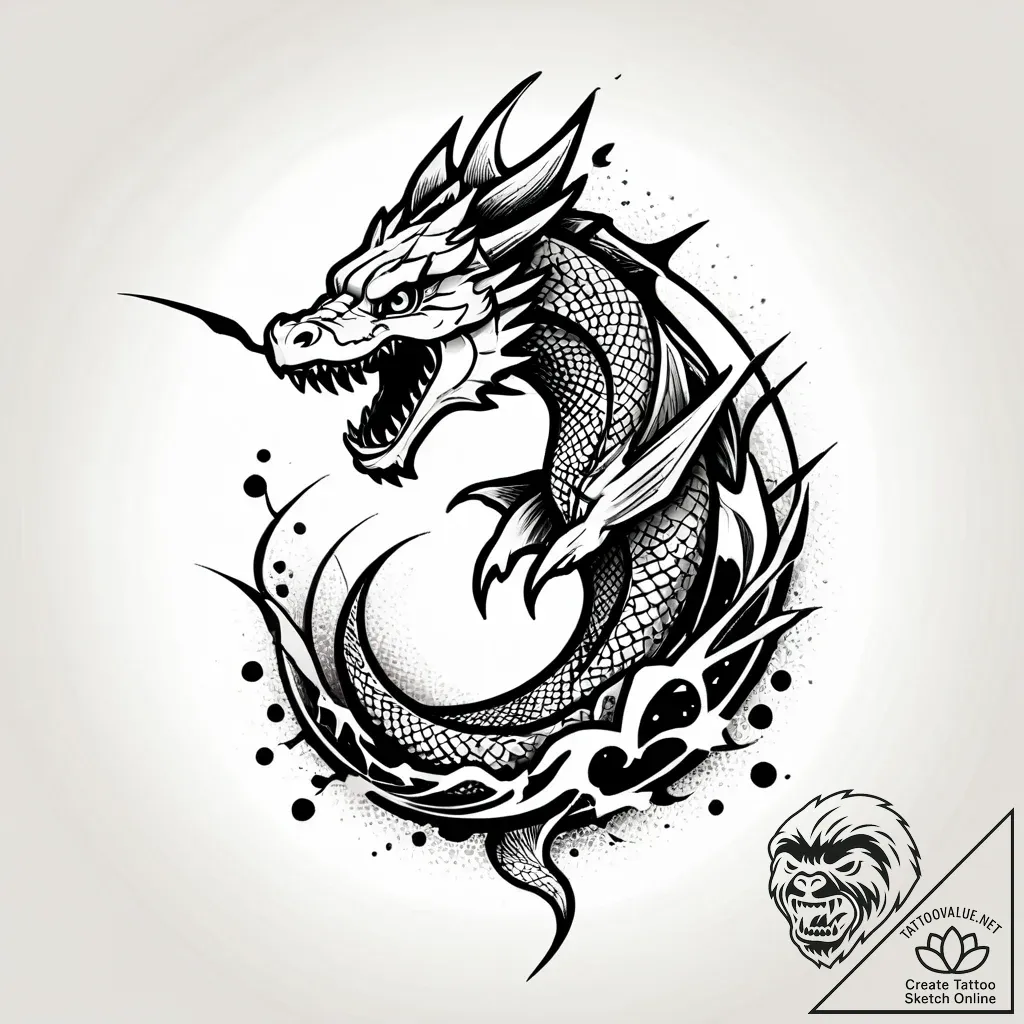 Lightning striking shattered blade, tattoo sk... - style Jagger Old - tattoo sketch (06.11.2025 06:18)