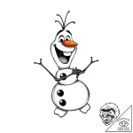 Tattoo sketch, olaf snowman hugging carrot no… – style Flux Inscriptions – tattoo sketch (06.11.2025 07:23)