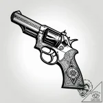 Deckard’s pistol from blade runner, tattoo li… – style Jagger Old – tattoo sketch (06.11.2025 08:58)