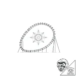 Rollercoaster, concept art for tattoo, minima… – style Flux Inscriptions – tattoo sketch (06.11.2025 09:03)