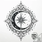 Moon, artistic tattoo sketch, vibrant colors,… – style Jaeger Mini – tattoo sketch (06.11.2025 09:13)