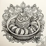 Tattoo sketch, po lifting dumplings, humorous… – style Jaeger Simple – tattoo sketch (06.11.2025 11:48)