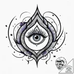 Vortex eye spiraling in darkness, tattoo line… – style Jagger Old – tattoo sketch (06.11.2025 11:58)