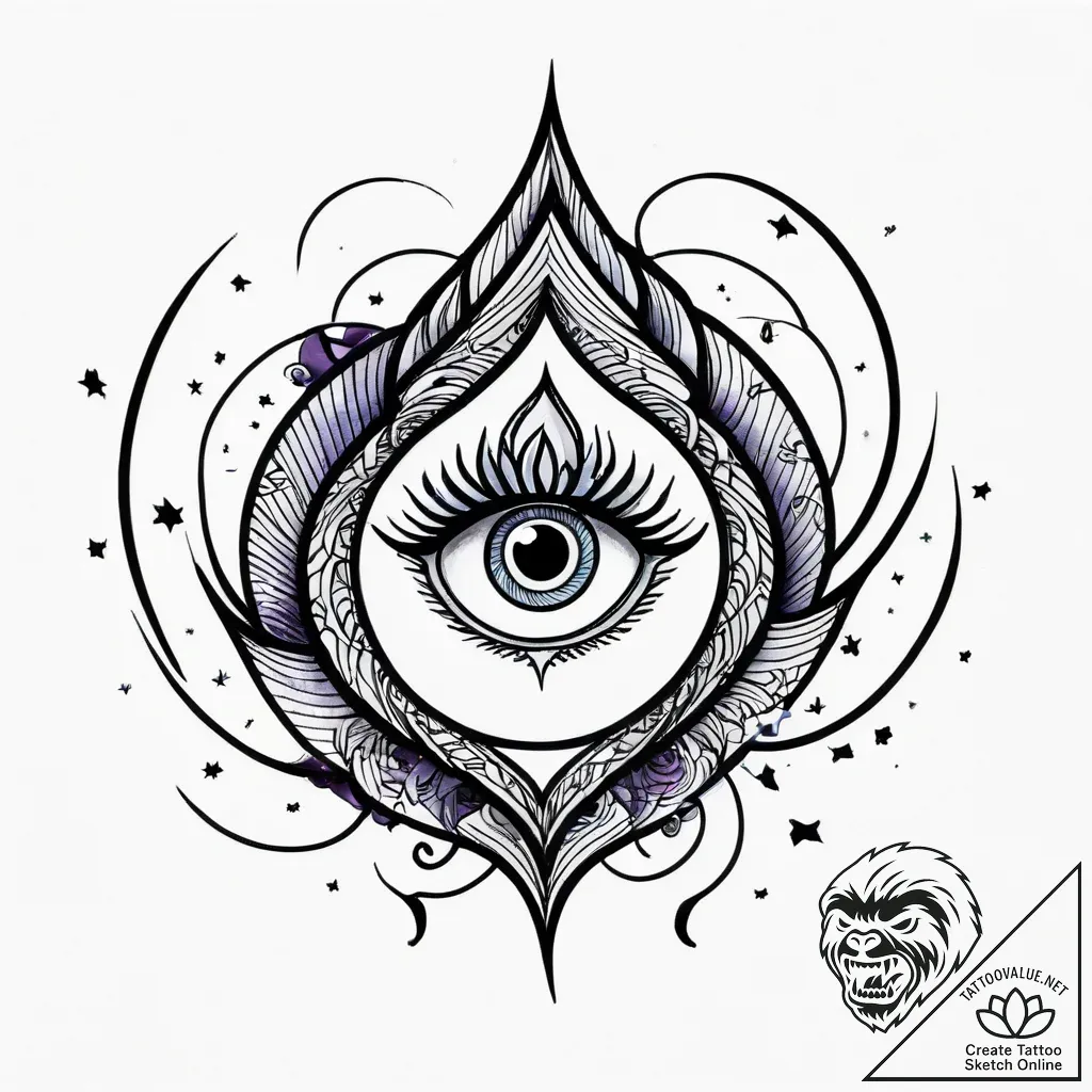 Vortex eye spiraling in darkness, tattoo line... - style Jagger Old - tattoo sketch (06.11.2025 11:58)