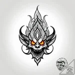 Tattoo sketch, calcifer the fire demon with g… – style Jagger Old – tattoo sketch (06.11.2025 13:18)