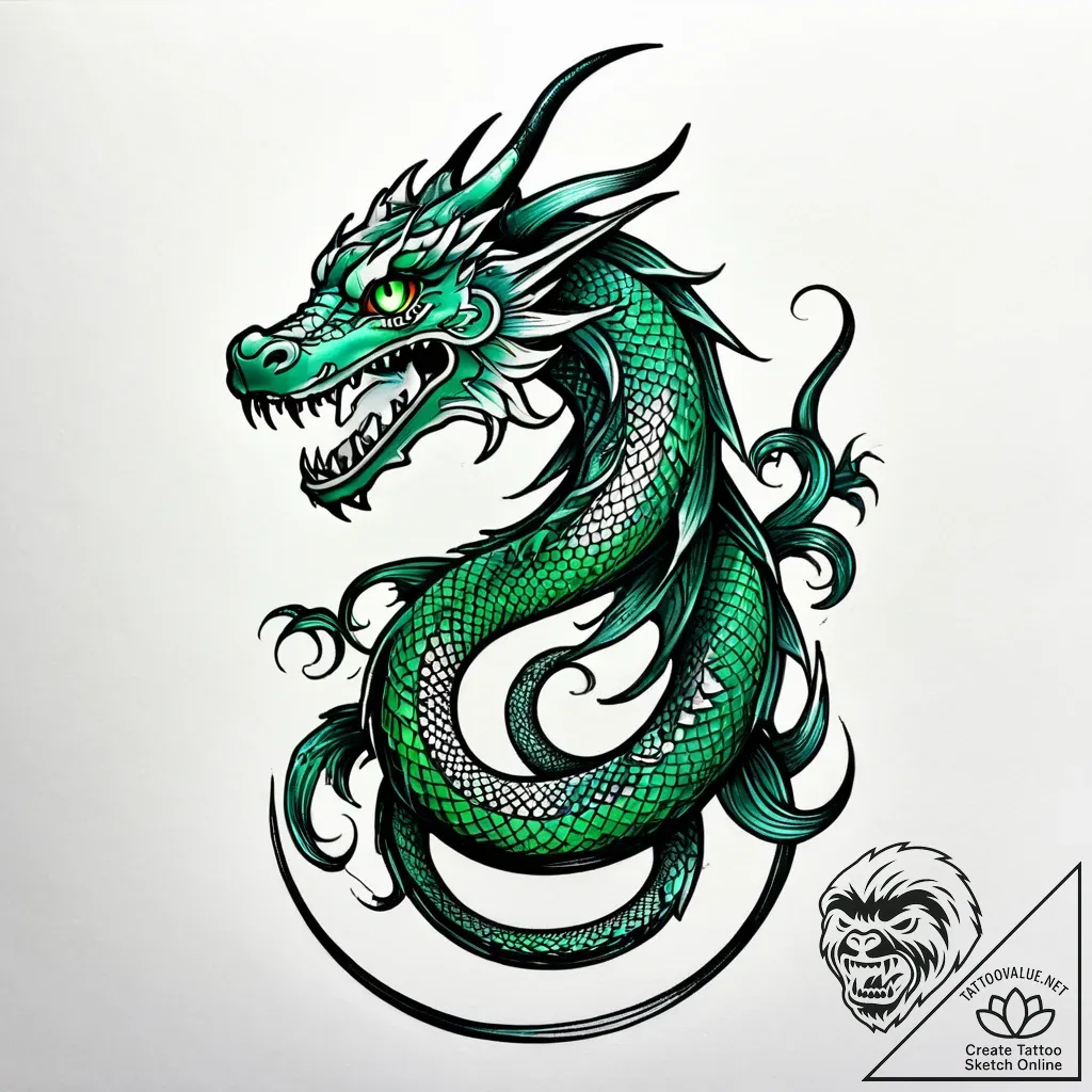 Tattoo sketch, bruno fading into mist with gl... - style Jagger Old - tattoo sketch (07.11.2025 06:18)