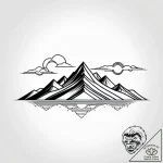 Tattoo sketch, slender mountain range with th… – style Jagger Old – tattoo sketch (07.11.2025 09:18)