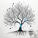 Ethereal tree under starlit sky, artistic tat… – style Jaeger Simple – tattoo sketch (07.11.2025 10:28)