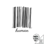Barcode with the word ‘human’ or ‘lost’ under… – style Flux Inscriptions – tattoo sketch (07.11.2025 11:03)