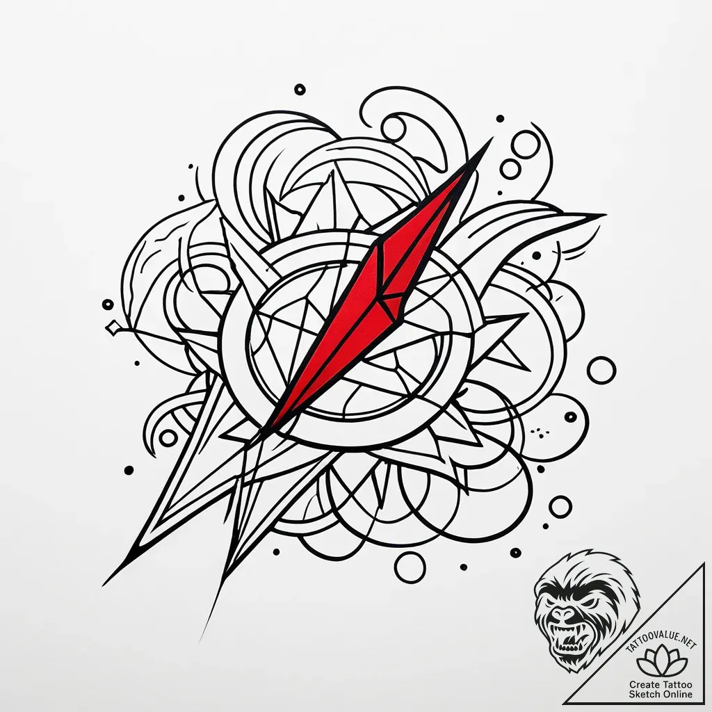 H, tattoo flash sheet design, minimalist appr... - style Jaeger Simple - tattoo sketch (07.11.2025 11:08)