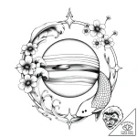The astrological symbol for a planet (eg, jup… – style Flux Inscriptions – tattoo sketch (07.11.2025 11:23)