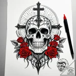 Ethereal roots devouring light, tattoo drawin… – style Jaeger Simple – tattoo sketch (07.11.2025 11:28)
