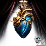 Mechanical heart – style Flux Inscriptions – tattoo sketch (07.11.2025 12:03)