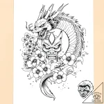 Tattoo sketch armor, tattoo drawing outline,… – style Flux Inscriptions – tattoo sketch (07.11.2025 14:53)