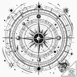 Tattoo sketch, treasure planet map fragments… – style Jaeger Simple – tattoo sketch (07.11.2025 15:08)