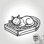 Cat sleeping inside an empty pizza box, tatto… – style Jagger Old – tattoo sketch (07.11.2025 15:38)