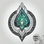 Aurora borealis spilling from a crack in a vi… – style Jagger Old – tattoo sketch (07.11.2025 15:58)