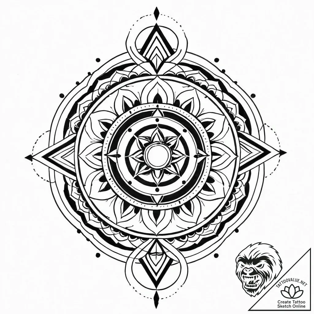 Nixie tube displaying a forgotten number, ink... - style Jaeger Mini - tattoo sketch (07.11.2025 16:53)