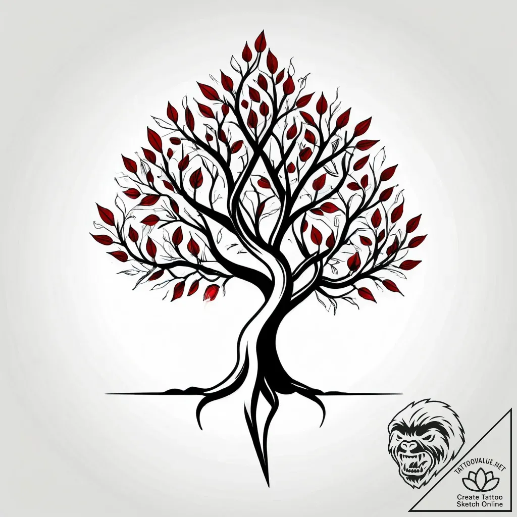 A powerful bolt of lightning striking a tree,... - style Jagger Old - tattoo sketch (07.11.2025 16:58)