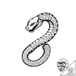 Glyph-etched serpent through spectral rift, i… – style Flux Inscriptions – tattoo sketch (07.11.2025 17:03)