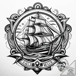 E, tattoo sketch design, black and white sket… – style Jaeger Simple – tattoo sketch (07.11.2025 18:08)