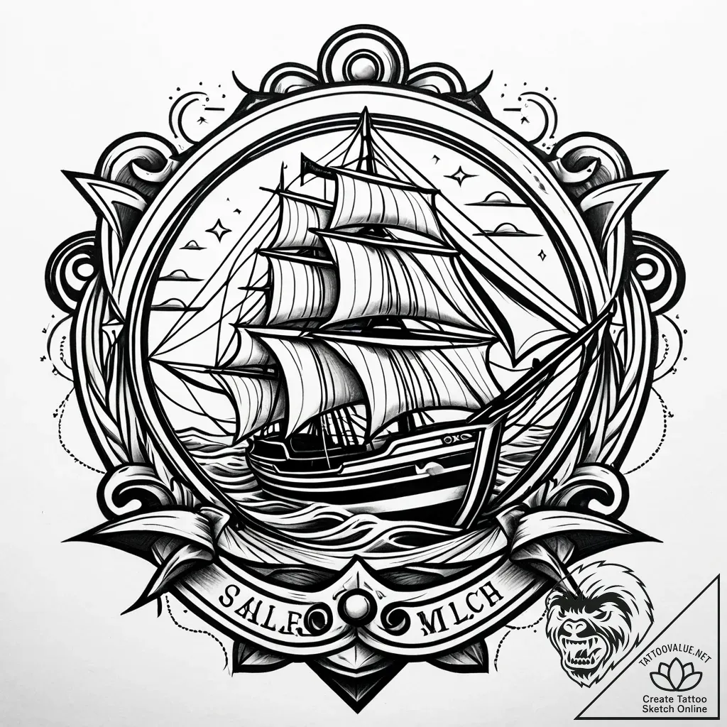 E, tattoo sketch design, black and white sket... - style Jaeger Simple - tattoo sketch (07.11.2025 18:08)