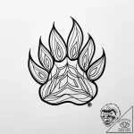 Paw, tattoo flash sheet design, black and whi… – style Jaeger Simple – tattoo sketch (07.11.2025 18:28)