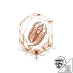 Trilobite fossil frozen in time, artistic tat… – style Flux Inscriptions – tattoo sketch (07.11.2025 19:03)