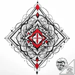 O, concept art for tattoo, professional artwo… – style Jaeger Mini – tattoo sketch (07.11.2025 19:13)