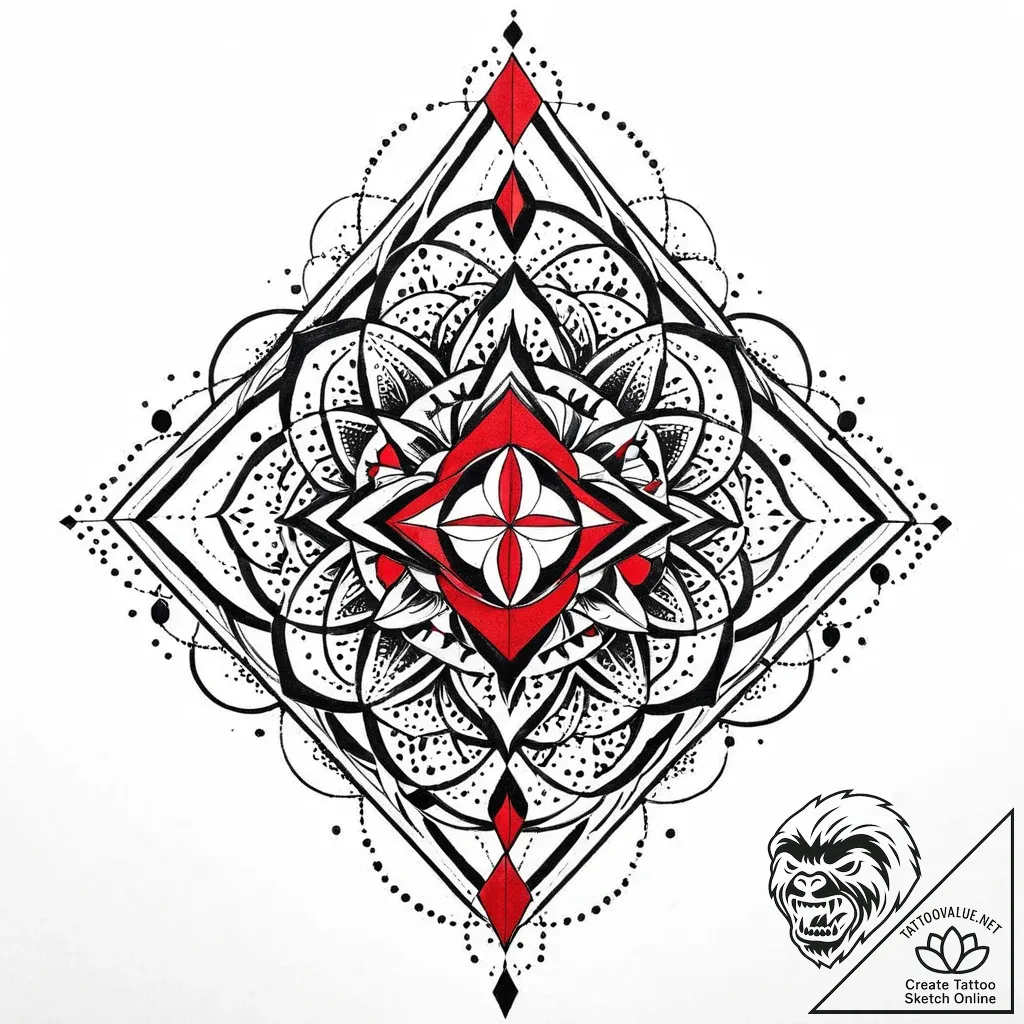 O, concept art for tattoo, professional artwo... - style Jaeger Mini - tattoo sketch (07.11.2025 19:13)