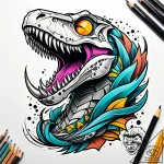 Raptor’s claw, sharp and fossilized, concept… – style Jaeger Simple – tattoo sketch (07.11.2025 19:28)