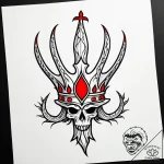 Seaweed crown beneath bone spire, concept art… – style Jagger Old – tattoo sketch (07.11.2025 19:38)