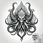 Kraken maw beneath icy gate, ink illustration… – style Jagger Old – tattoo sketch (07.11.2025 20:38)