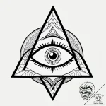 Pineal gland depicted as a glowing third eye,… – style Jagger Old – tattoo sketch (07.11.2025 21:18)
