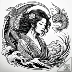 Angel of despair with torn robes, artistic ta… – style Jaeger Simple – tattoo sketch (07.11.2025 23:07)