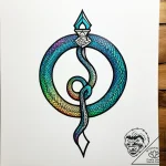 Serpent rune spiraling through stars, tattoo… – style Jagger Old – tattoo sketch (07.11.2025 23:38)