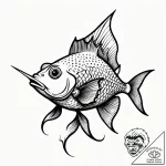 Deep-sea anglerfish, ink illustration for tat… – style Jagger Old – tattoo sketch (07.11.2025 23:58)