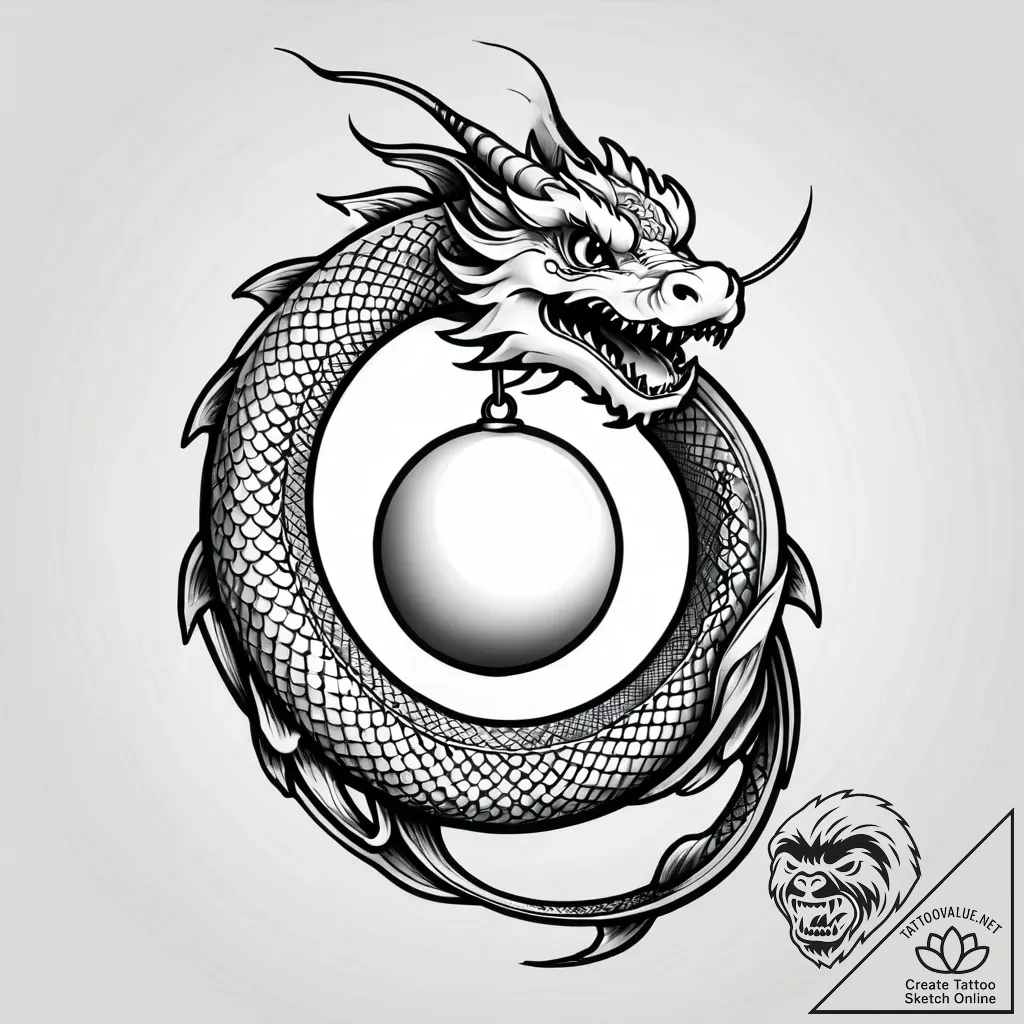 Orb bound in spectral chains, concept art for... - style Jagger Old - tattoo sketch (08.11.2025 00:38)