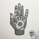 Imprint of a child’s hand or foot, small and… – style Jaeger Simple – tattoo sketch (08.11.2025 00:47)