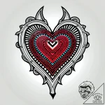 Tat tattoo sketch, pixelated heart with glitc… – style Jagger Old – tattoo sketch (08.11.2025 01:18)