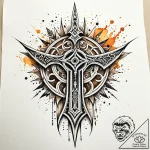 Labyrinth blade beneath bone spire, tattoo sk… – style Jaeger Simple – tattoo sketch (08.11.2025 01:48)