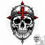 Chained helm cracked open, tattoo sketch desi… – style Jaeger Mini – tattoo sketch (08.11.2025 02:13)