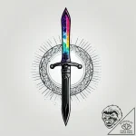 Cyberpunk ronin with a glowing katana, standi… – style Jagger Old – tattoo sketch (08.11.2025 02:43)