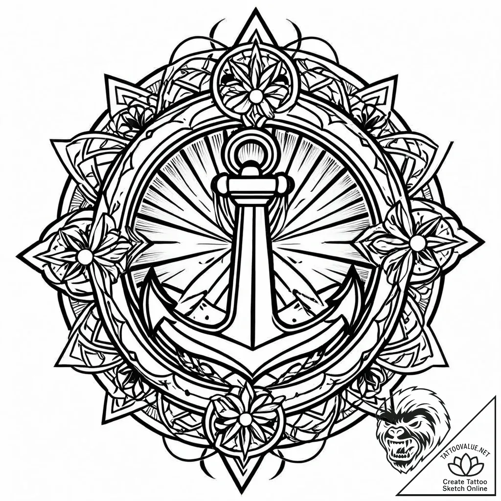 Z, concept art for tattoo, professional artwo... - style Jaeger Mini - tattoo sketch (08.11.2025 03:38)
