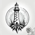 Lighthouse wrapped in ghostly fog, artistic t… – style Jagger Old – tattoo sketch (08.11.2025 04:23)