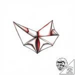 Origami, artistic tattoo sketch, clear image,… – style Flux Inscriptions – tattoo sketch (08.11.2025 04:48)